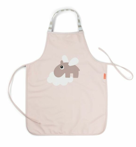 [478065] SCHORT, Waterproof Kids Apron, Happy Clouds, powder, roze, 48 x 38 cm, polyester met PU, 2024