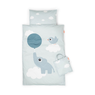 [478076] Done By Deer | Donsovertrek Elphee +Sloop Katoen vr babybed Blauw 100x140