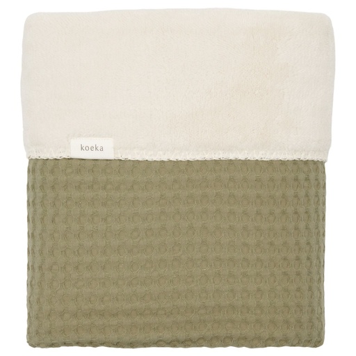 [523361] Koeka | Wiegdeken wafel/teddy Oslo Moss