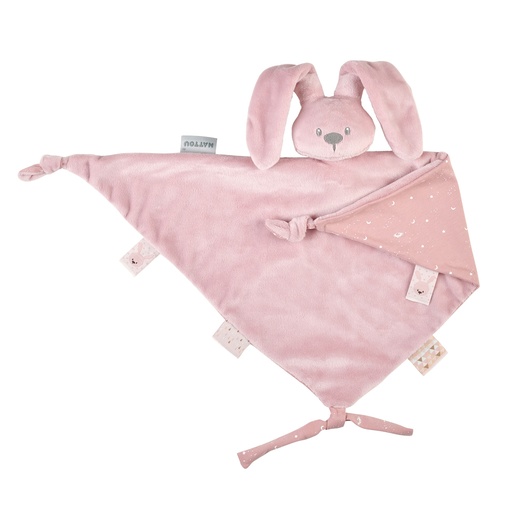 [484745] Nattou | Knuffeldoek Lapidou Konijn Glow In The Dark Old Pink Roze