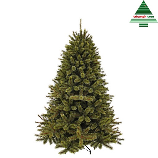 [282440] KERSTBOOM, Forest Frosted Pine, H 215 x. dia 140 cm, groen, 1248 takjes, inhaaktype, metalen voet