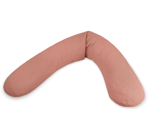 [524741] Theraline | Positioneringskussen muslin met afneembare hoes terra cota 190 cm