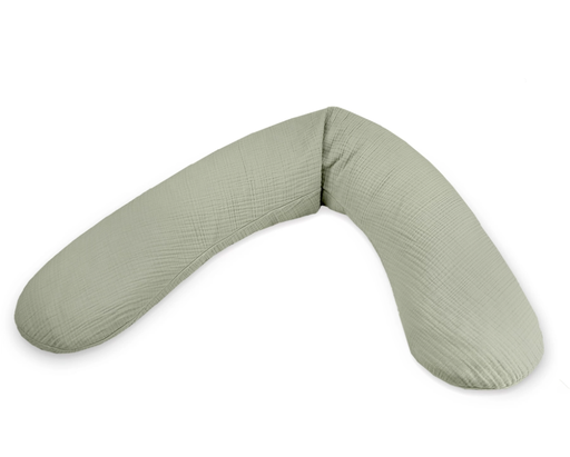 [524742] Theraline | Positioneringskussen muslin met afneembare hoes sage 190 cm