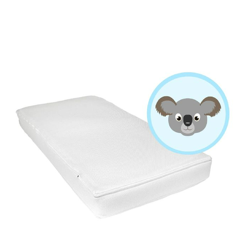 [434031] MATRAS Zzzoo KOALA, 60x120cm,  Set Airgosafe Koala, 13cm dik, Koudschuim kern, matras + vaste topper met airgosafe technologie
