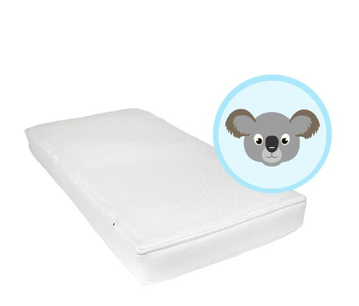 [434033] MATRAS Zzzoo KOALA, 70x140cm,  Set Airgosafe Koala, 13cm dik, Koudschuim kern, matras + vaste topper met airgosafe technologie 