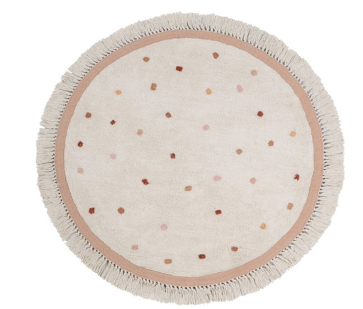 [473256] Tapis Petit | Kamertapijt Valerie, ecru/multikleur, stippen, katoen 130 CM