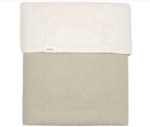 [525305] Koeka | Deken wieg teddy elim sage 75x100