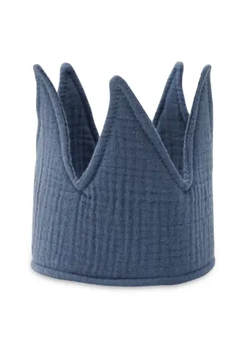 [484013] Jollein | Verjaardagskroon Jeans Blue Birthday Crown Textiel Blauw 12x35cm 