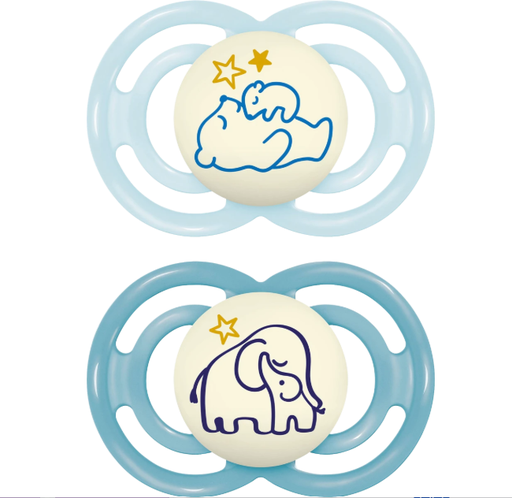 [527468] MAM | Zuigspeen Perfect Night silicon 6-16 blauw