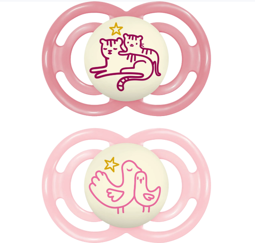 [527470] MAM | Zuigspeen Perfect Night silicon 6-16 roze
