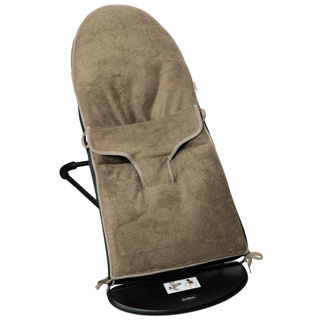 [478139] Timboo | INLEGKUSSEN, jungle green, vr relax Babybjorn Balance soft/ Bliss, 40x76cm, met gordelopeningen