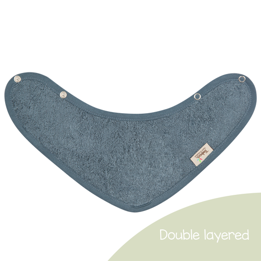 [478144] SPUUGDOEKJE, Timboo marin, Bandana, blauw, uni, drukknopensluiting, 36x20cm, bamboe, 2 lagen, 1 stuk(s)
