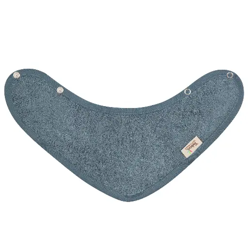 [478144] SPUUGDOEKJE, Timboo marin, Bandana, blauw, uni, drukknopensluiting, 36x20cm, bamboe, 2 lagen, 1 stuk(s)