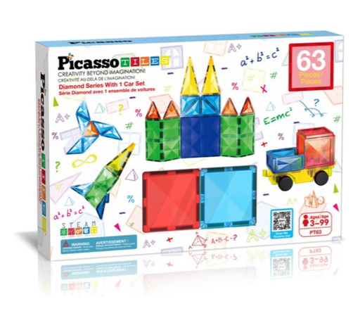 [530100] Tiger Tribe | Diamond Series Magnetic Tiles set 63pcs