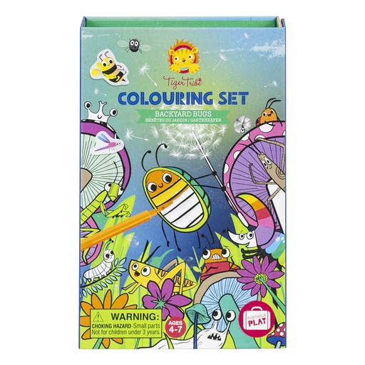 [530102] Tiger Tribe | Colouring Set - Backyard Bugs