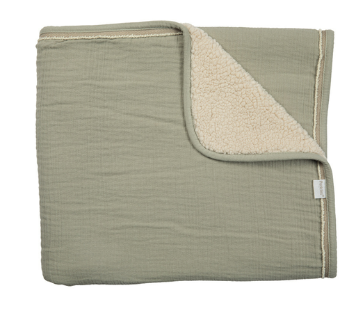 [530993] Pericles | Deken Wieg Avocado/Creme 75x100 cm