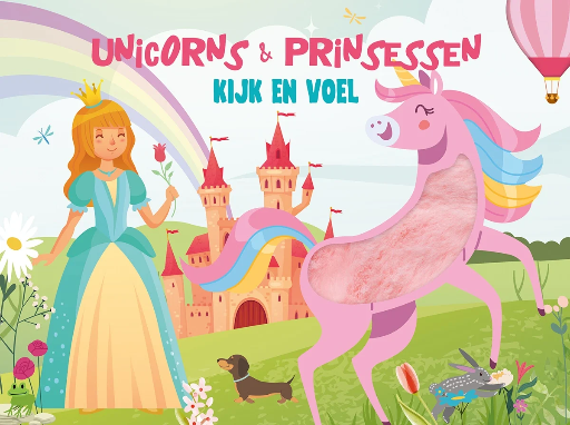 [531215] De Lantaarn | Boek "Kijk en voel Unicorns & prinsessen"