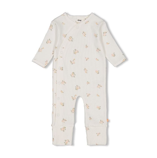 [531360] Feetje | Kruippak Allover Flowers Offwhite
