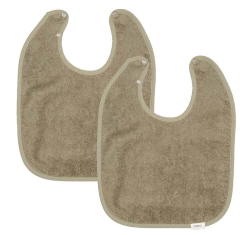[486449] SLABBETJE, 2- Pack, Dijon Daily moss, groen, uni, drukknopsluiting, badstof, 33x44cm, 2 stuks