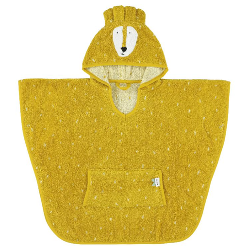 [463104] PONCHO, Badcape, Mr Lion Bathtime, M80-92, boys/girls, geel, brod leeuw, manen, badstof, met kap
