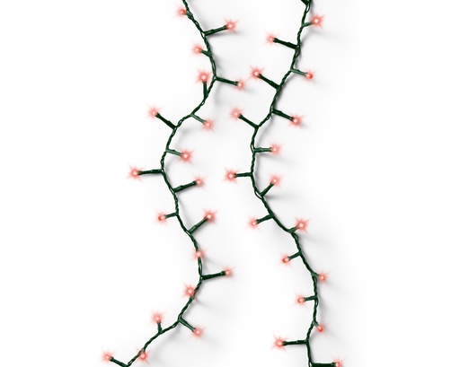 [366852] VERLICHTING, Compact Twinkle, outdoor, 750 leds: rood, groen snoer, 16 m + 5 m aanloopsnoer, 8 functies, IP44, adapter