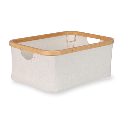 [532624] Quax | Verzorgingsmand Beige Naturel Bamboe Katoen 38x30x16cm
