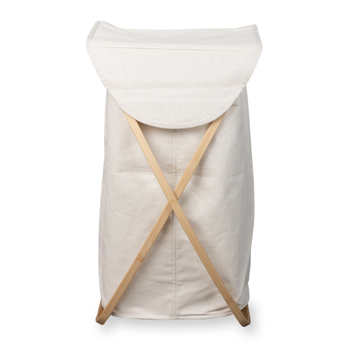 [532626] Quax | Verzorgingsmand Wasmand Beige Naturel Bamboe Linnen 39x46x66cm
