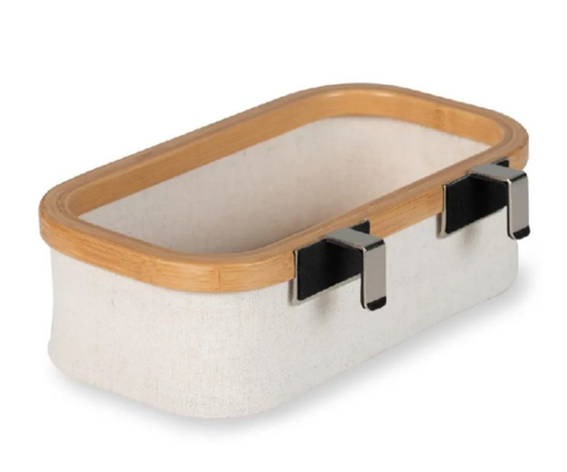 [532628] Quax | Verzorgingsmand Hangmand Beige Naturel Bamboe Katoen 22x7x12cm