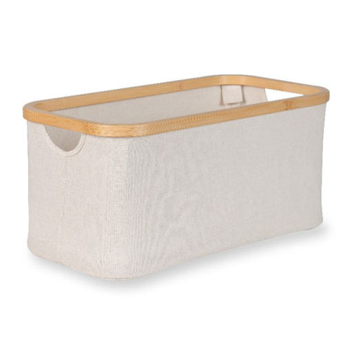 [532637] Quax | Verzorgingsmand Beige Naturel Bamboe Katoen 47x25x22cm