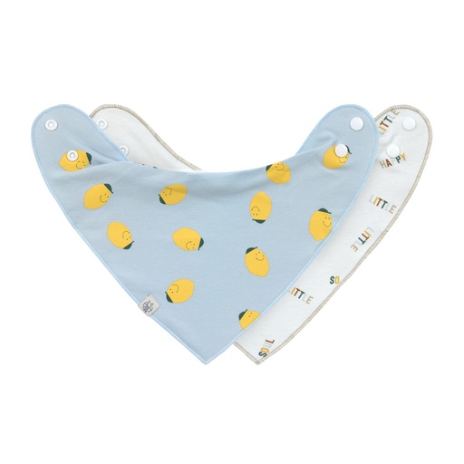 [533031] Laessig | Spuugdoekje Happy Fruits Lemon Drukknopensluiting 2-pack