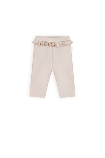 Petite Maison x Nono | Skyler pants with ruffle detail at waist Oatmeal