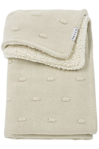 [533464] Meyco | Wiegdeken Knots Teddy Soft Sand 75x100cm