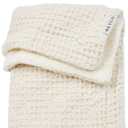 [533507] Meyco | Wiegdeken Wafel Teddy Nature 75x100cm