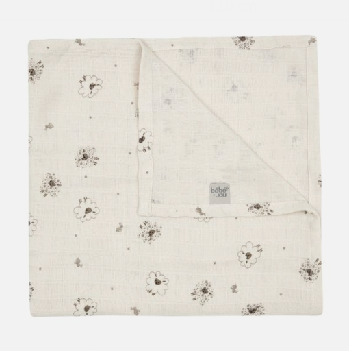 [533682] Bebe-Jou | Tetra Doek Tiny Sheep 110x110cm