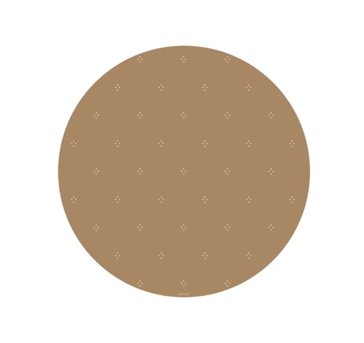 [413259] Eeveve | Knoeimat Round Splash Mat Dotted Autumn Gold 