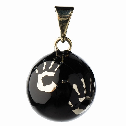 [533874] Babylonia | Zwangerschapsbelletje Bola Black With Hands