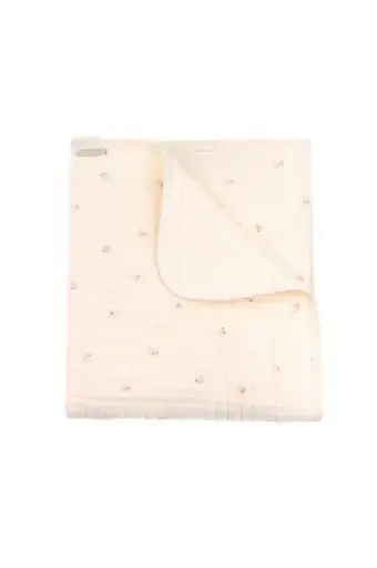 [533984] Bamboom | Deken Wieg Nuvola Olives Pink 75x100cm