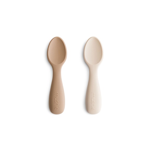 [477386] Mushie | Lepel Starter Baby Spoon Natura/Shifting Sand