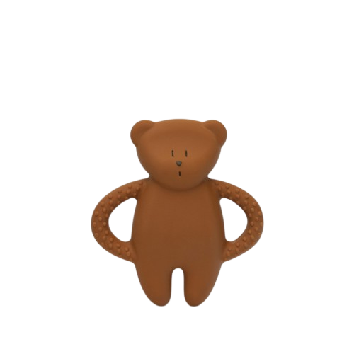 [488394] Moonie | Bijtring Natural Rubber Teether Bear Caramel