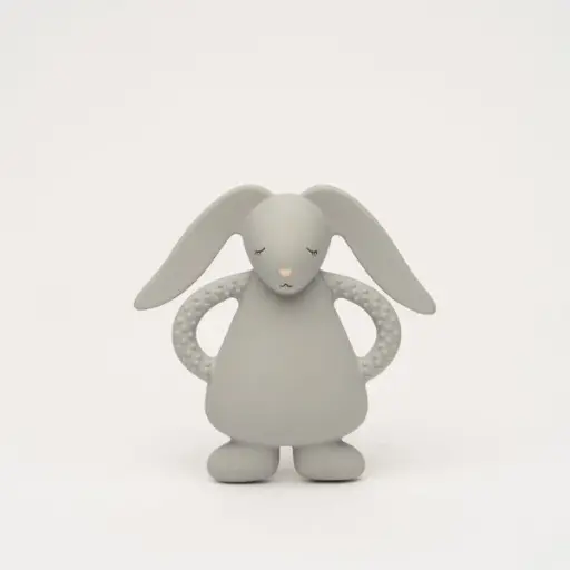 [488390] BIJTRING | Moonie Teether Bunny grey