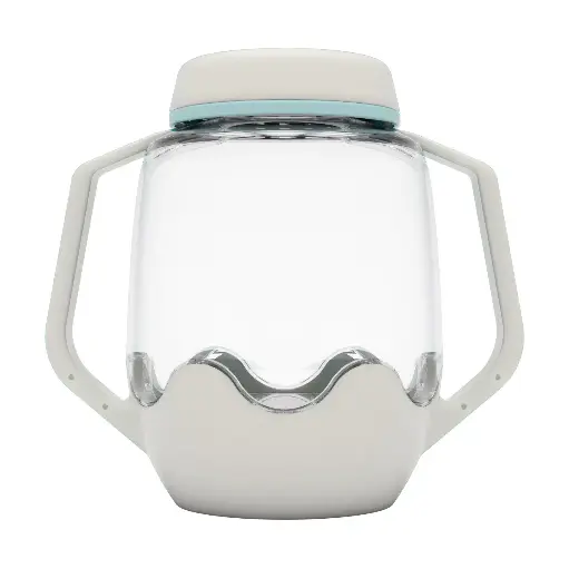 [535130] BADSPEELGOED, sensory playcup, teal, met activiteiten, af 18M  