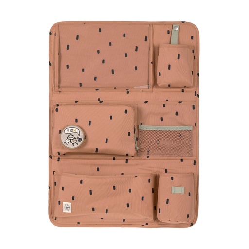[535605] ORGANISER VOOR IN DE WAGEN, Happy prings, Car Wrap-to-Go, caramel, met 8 vak(ken), 44x60cm 