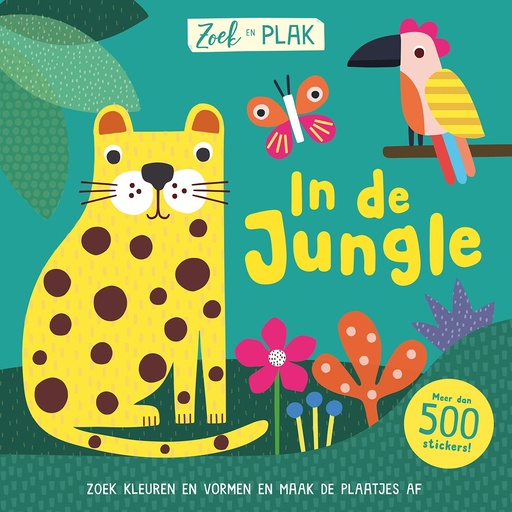 [535680] De Lantaarn | Boek "Zoek & plak In de jungle" +3Y