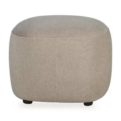 [537491] Quax | Voetenbank Ottoman Mohair Latte