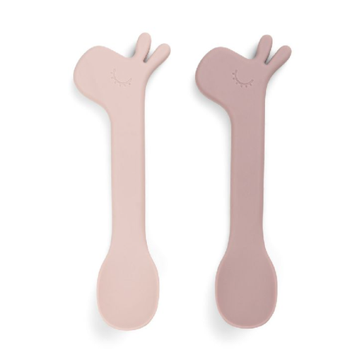 [456615] done by deer | LEPEL, 2 delig, Silicone Spoon 2-pack, Lalee, papaya, oranje, uni, van 0 maand, bestek, 24 