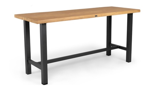 [537576] Bar Table Teak 210 x 80 cm Charcoal