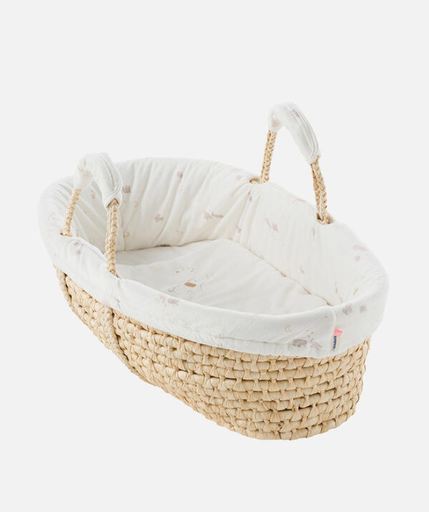 [537749] Noukies | Draagmand riet met bekleding Bali en Moka
