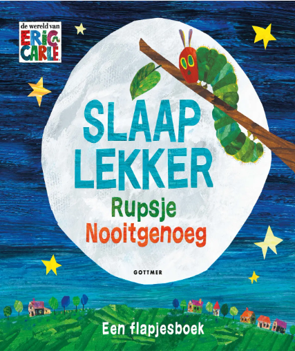 [344120] Gottmer | Boek "Slaap lekker rupsje nooit genoeg" Kartonboek met Flapjes