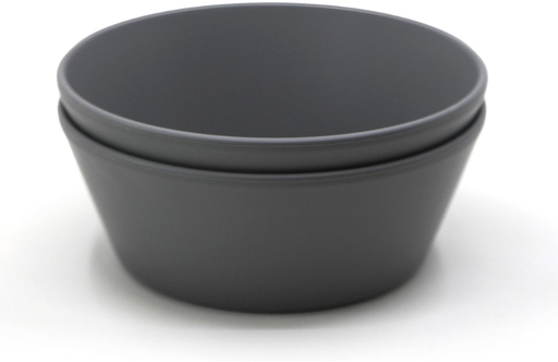 [396242] Mushie | KOM, Bowl, rond, smoke grijs uni PP 2 stuks