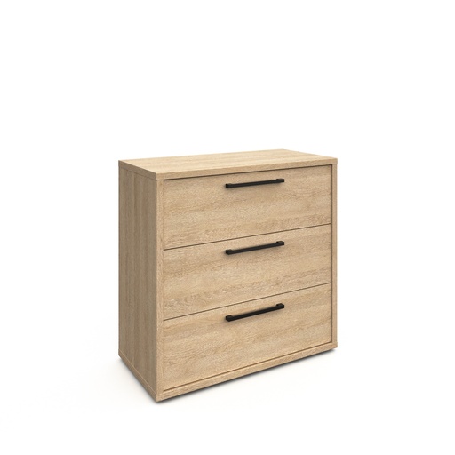 [538545] COMMODE| Tessa| 3 Laden| Afm 90x89x44cm| kleur Zandeik